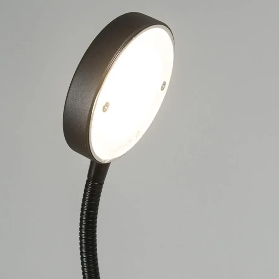 Staande Lampen-QAZQA vloerlampen trax zwart geïntegreerde led