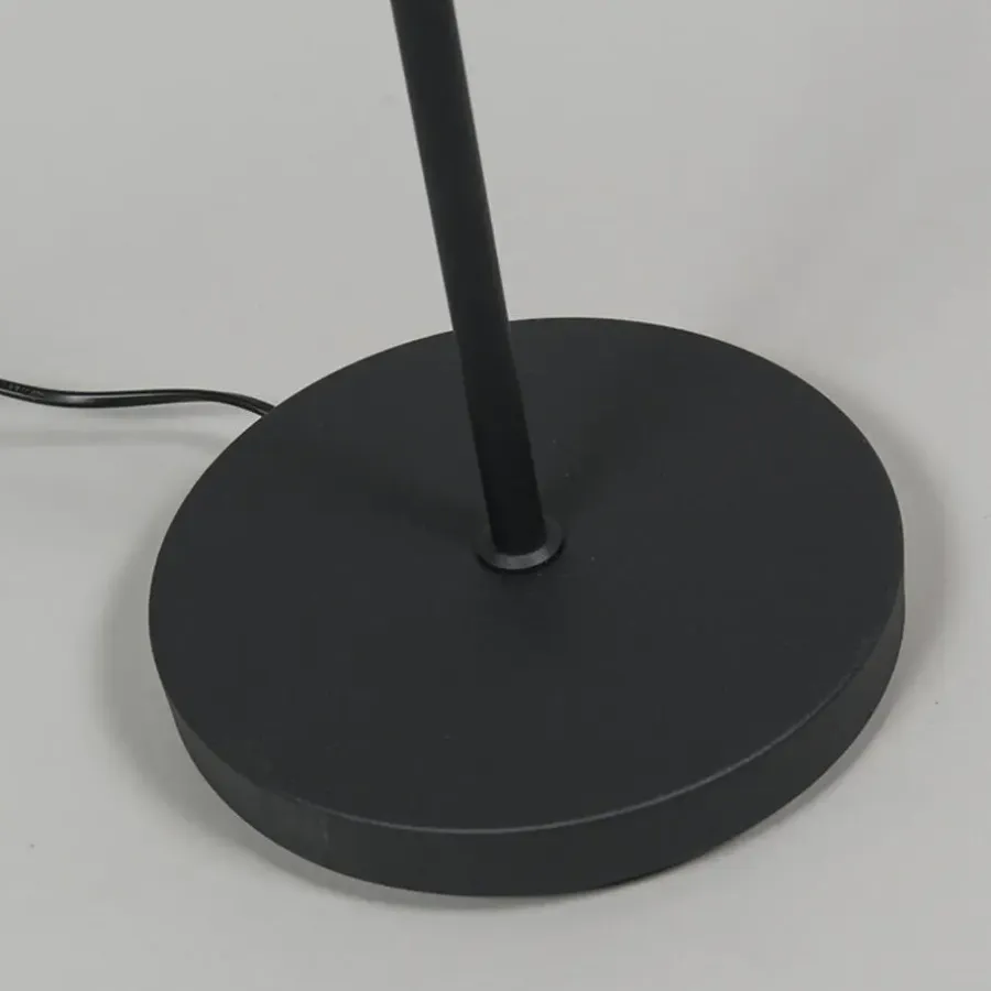 Staande Lampen-QAZQA vloerlampen trax zwart geïntegreerde led