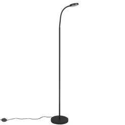 Staande Lampen-QAZQA vloerlampen trax zwart geïntegreerde led