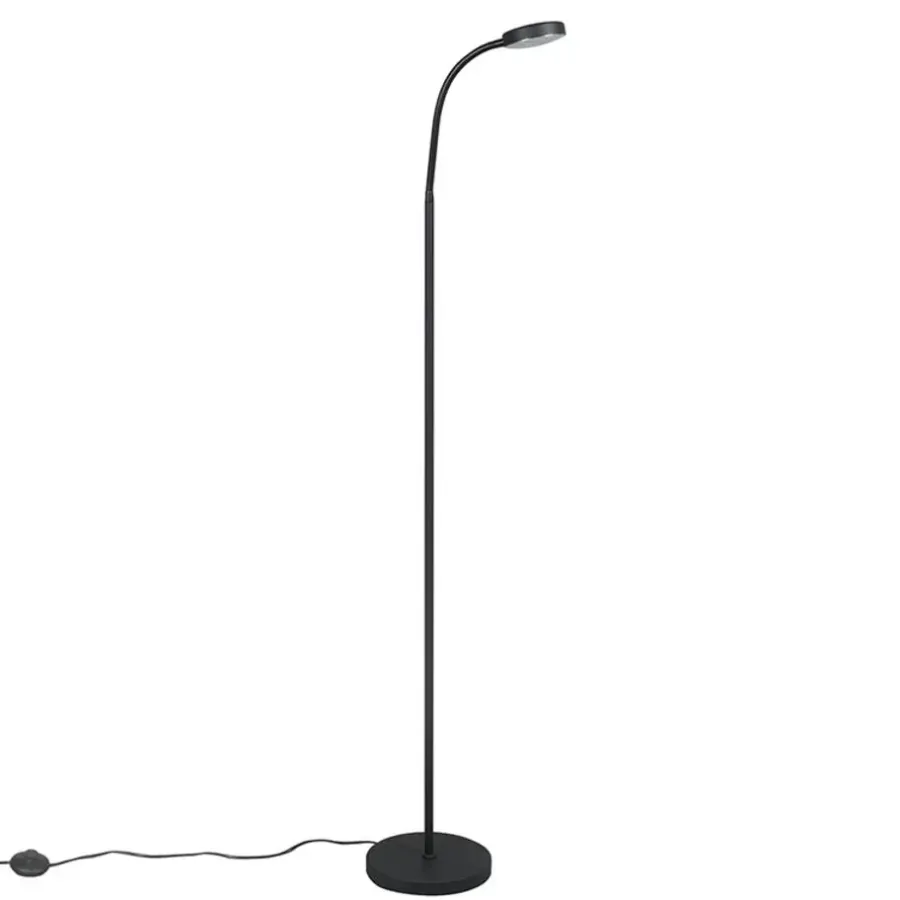 Staande Lampen-QAZQA vloerlampen trax zwart geïntegreerde led