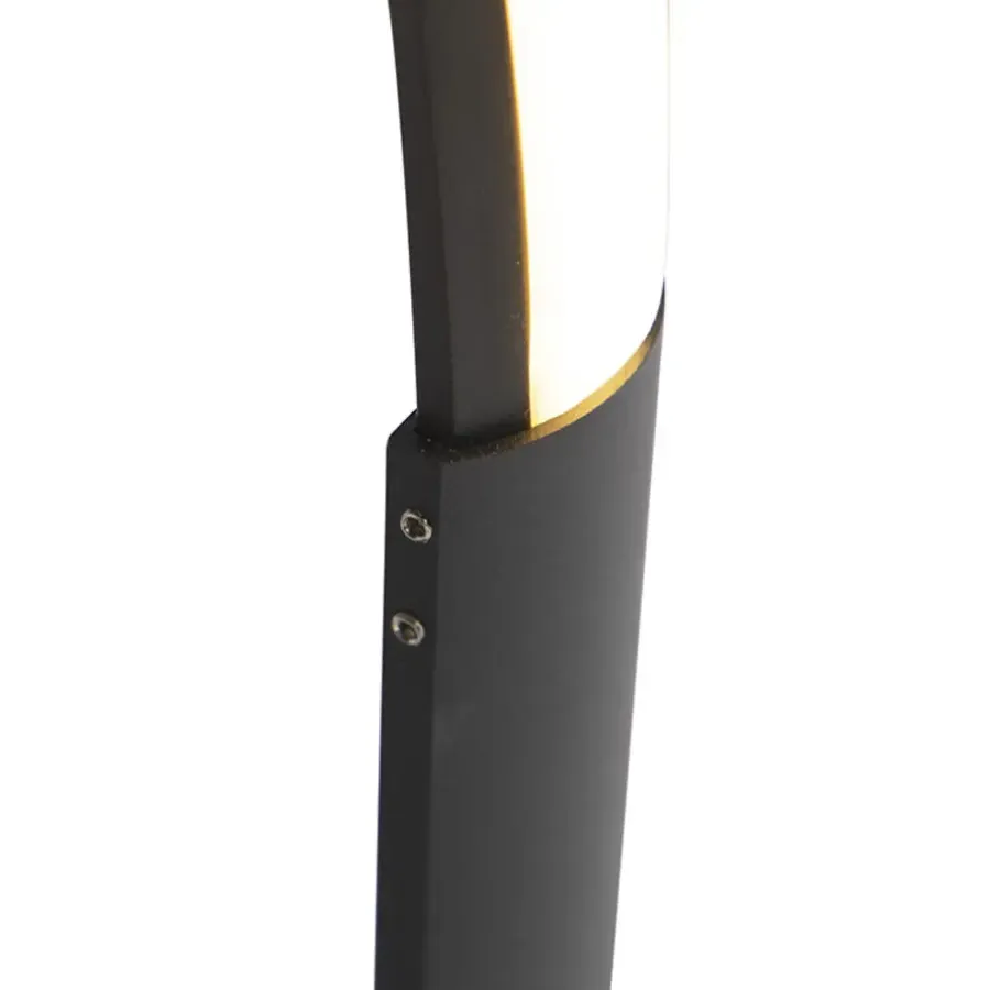Staande Lampen-QAZQA vloerlampen twisted fl zwart geïntegreerde led