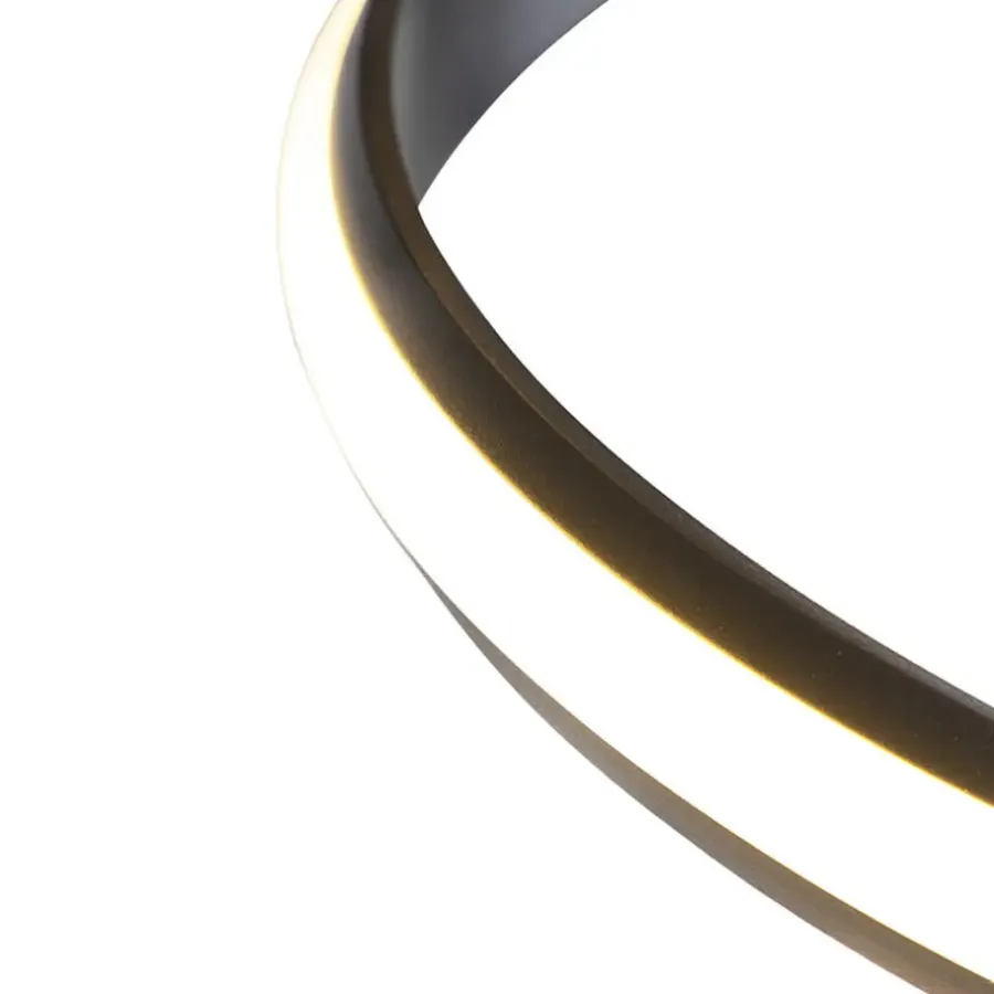 Staande Lampen-QAZQA vloerlampen twisted fl zwart geïntegreerde led