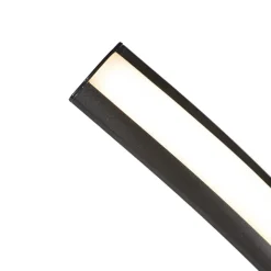 Staande Lampen-QAZQA vloerlampen twisted fl zwart geïntegreerde led