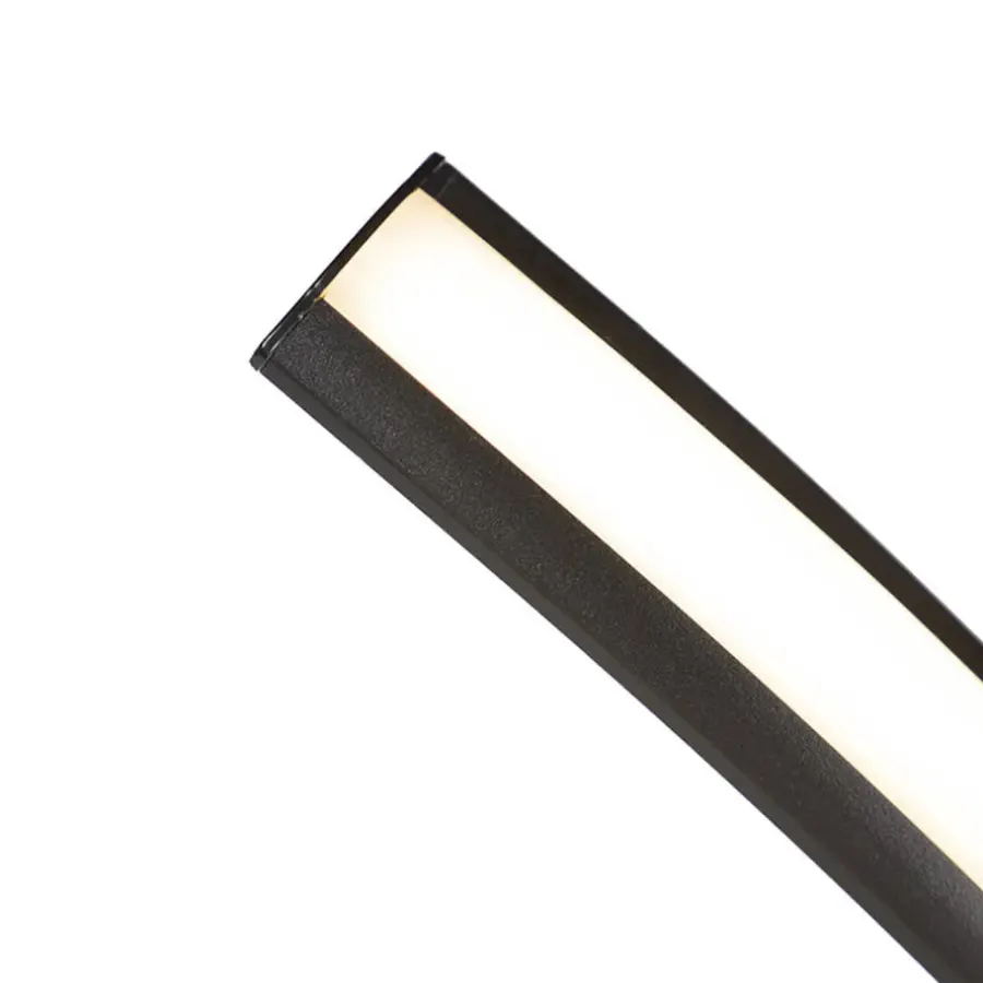 Staande Lampen-QAZQA vloerlampen twisted fl zwart geïntegreerde led