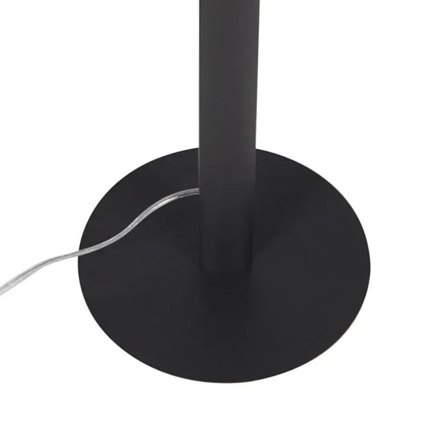 Staande Lampen-QAZQA vloerlampen twisted fl zwart geïntegreerde led
