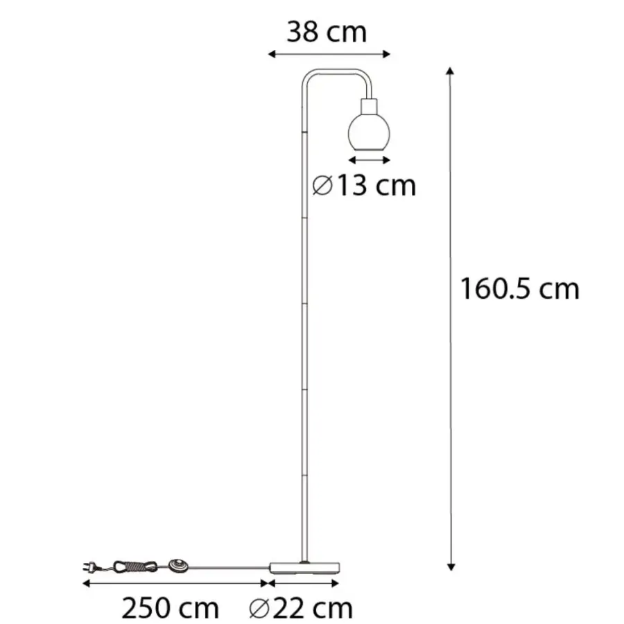 QAZQA vloerlampen vidro grijs e27