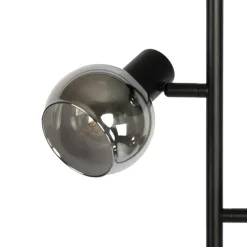 Staande Lampen-QAZQA vloerlampen vidro zwart e14
