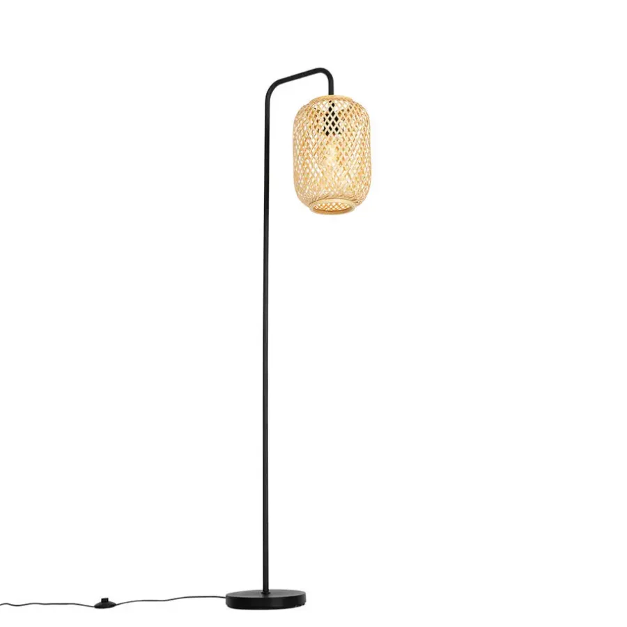 Staande Lampen-QAZQA vloerlampen yvonne crème e27