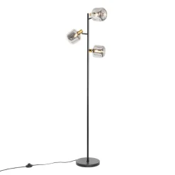 Staande Lampen-QAZQA vloerlampen zuzanna grijs e14