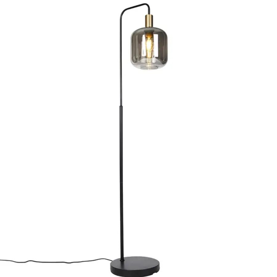 Staande Lampen-QAZQA vloerlampen zuzanna grijs e27