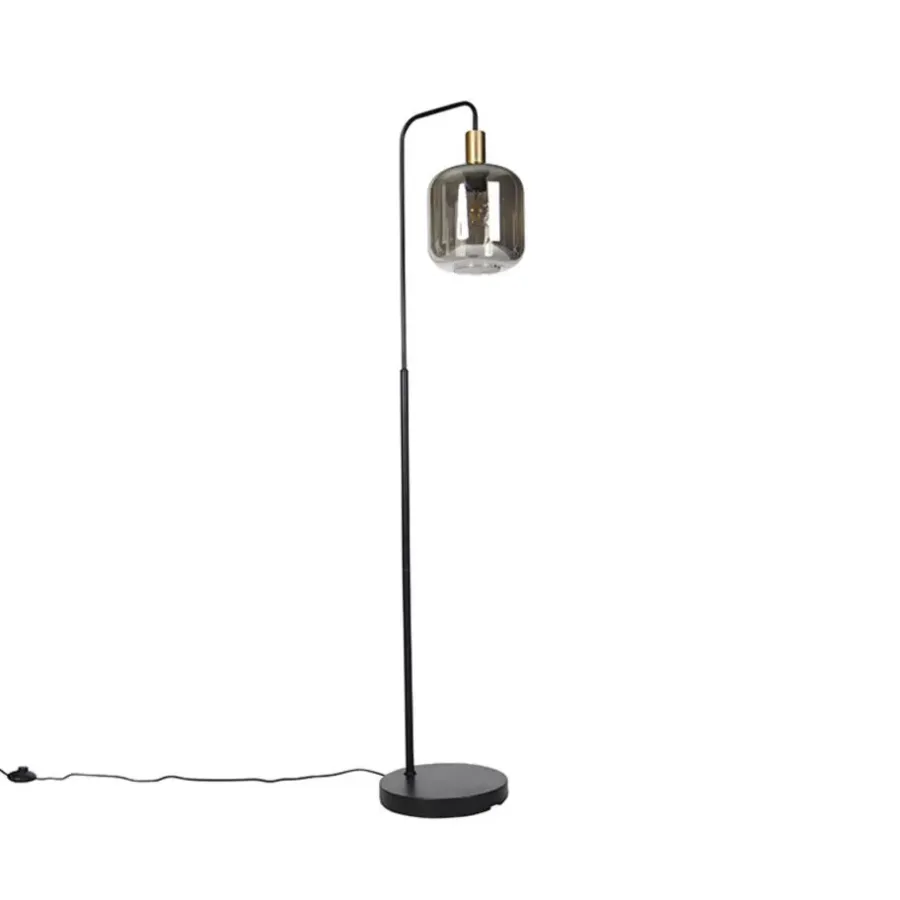 Staande Lampen-QAZQA vloerlampen zuzanna grijs e27