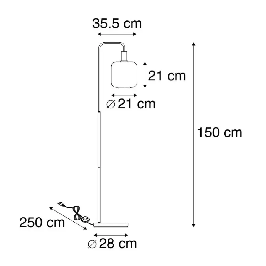 Staande Lampen-QAZQA vloerlampen zuzanna grijs e27