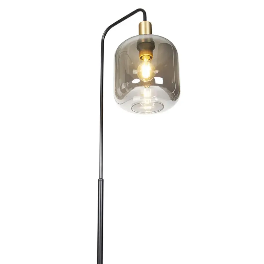 Staande Lampen-QAZQA vloerlampen zuzanna grijs e27