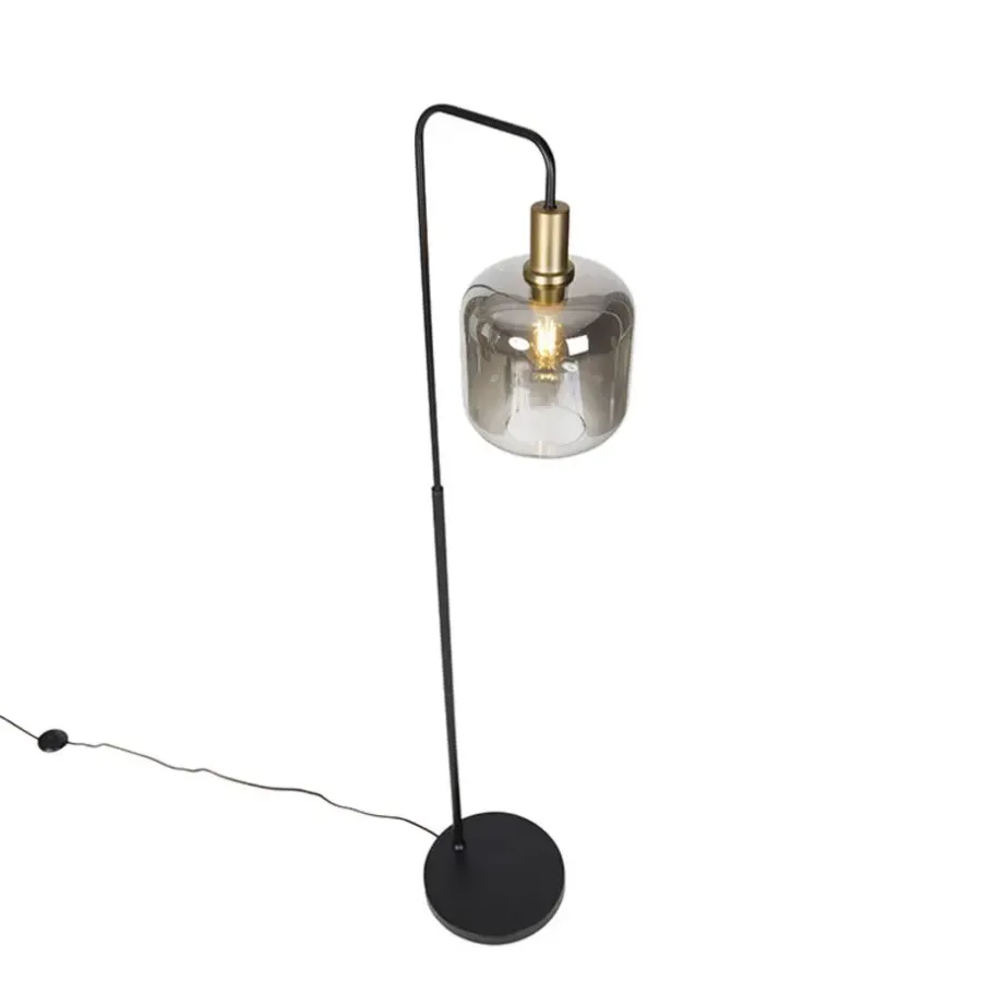 Staande Lampen-QAZQA vloerlampen zuzanna grijs e27