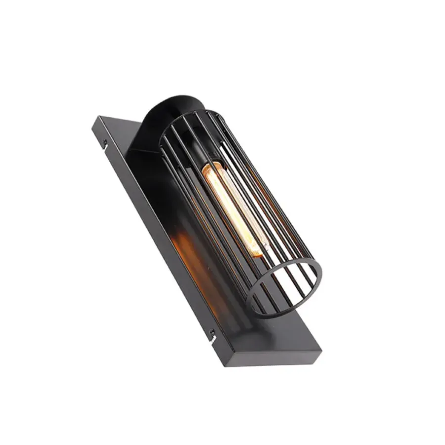 QAZQA wandlampen balenco wazo zwart e27