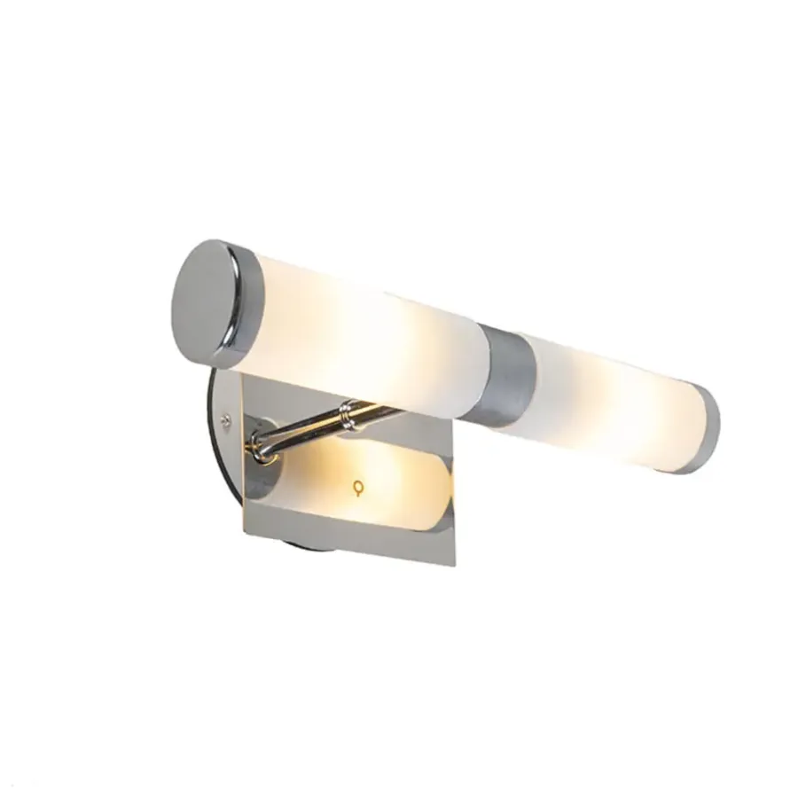 QAZQA wandlampen bath zilverkleurig g9