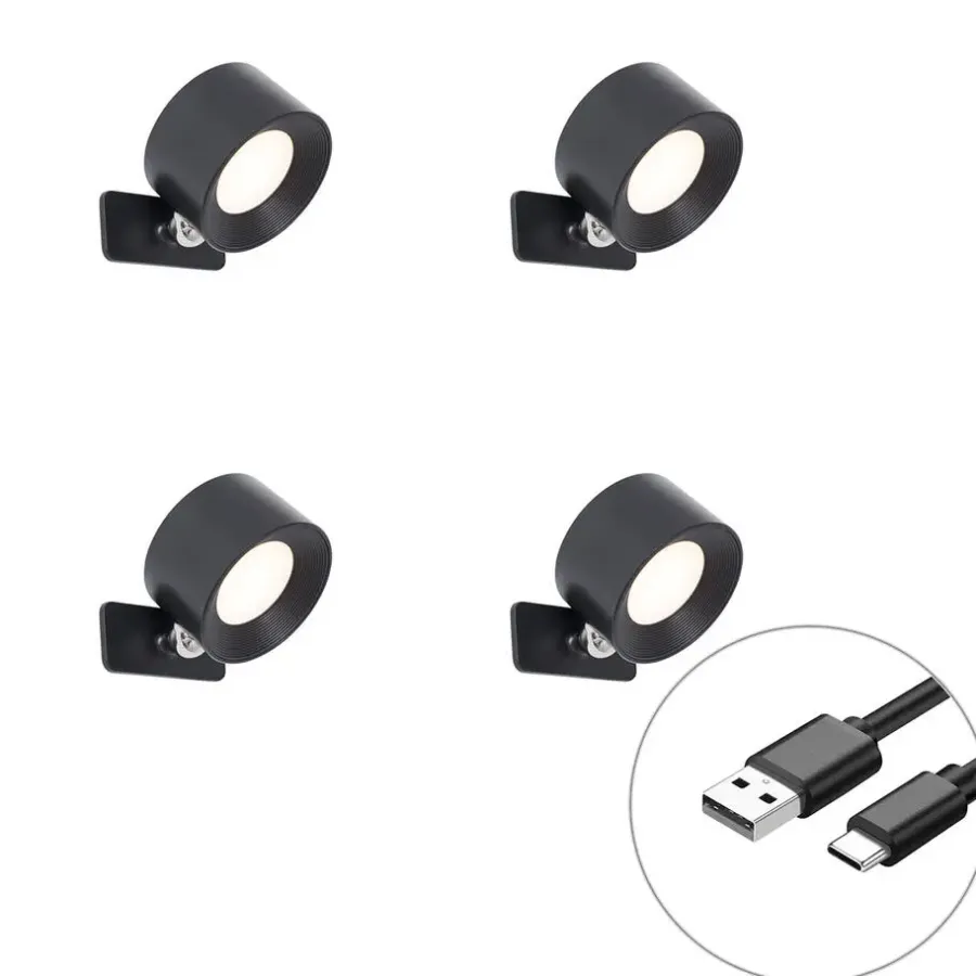 QAZQA wandlampen bright zwart geïntegreerde led