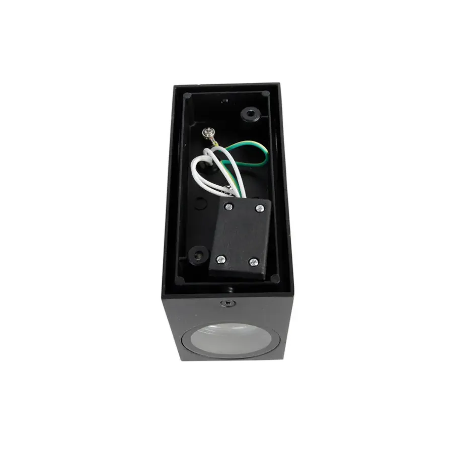 QAZQA wandlampen buiten baleno zwart gu10