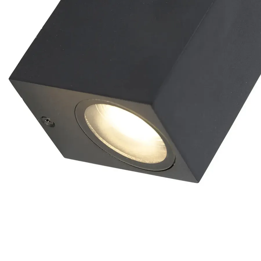 Wandlampen-QAZQA wandlampen buiten baleno zwart gu10