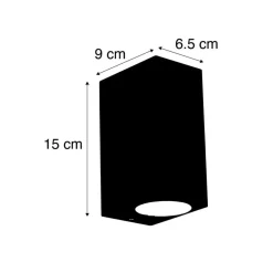 Wandlampen-QAZQA wandlampen buiten baleno zwart gu10