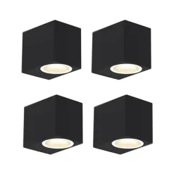 Wandlampen-QAZQA wandlampen buiten baleno zwart gu10
