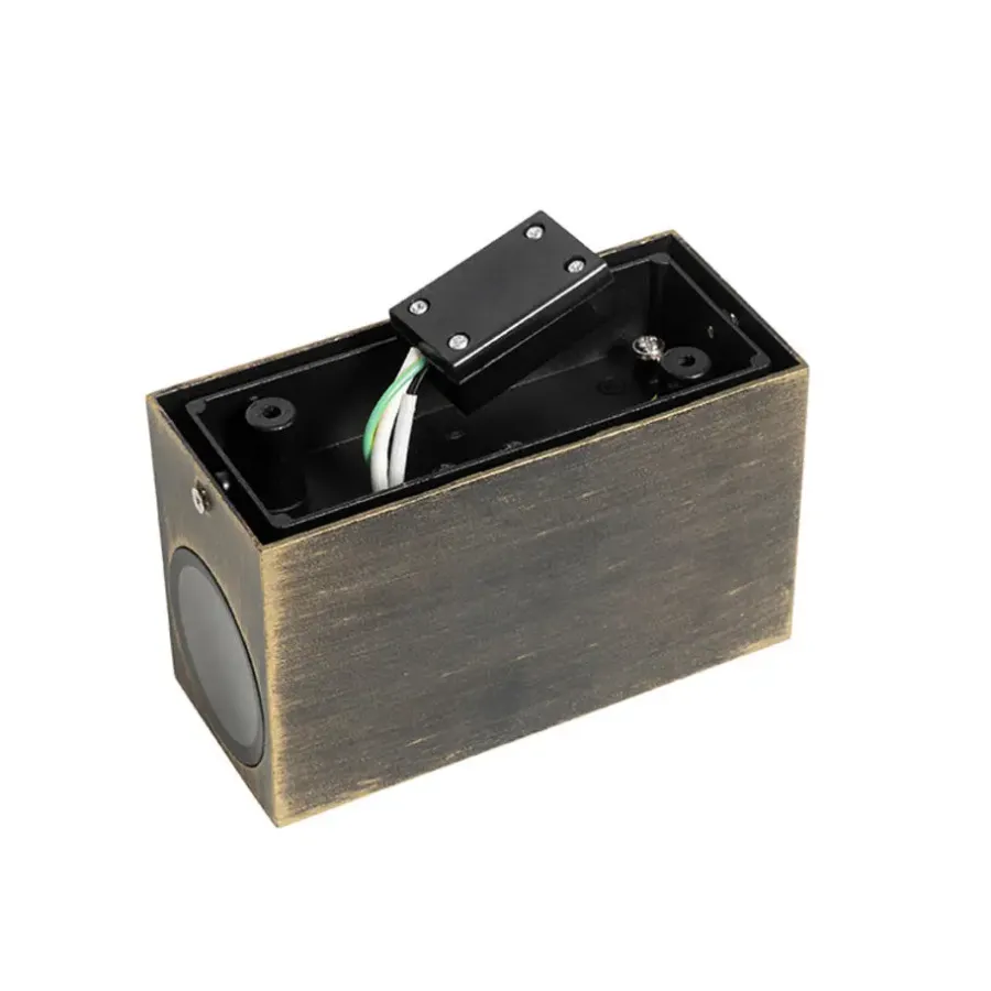 QAZQA wandlampen buiten baleno goudkleurig gu10