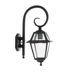 QAZQA wandlampen buiten berta zwart e27