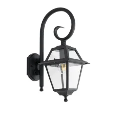QAZQA wandlampen buiten berta zwart e27