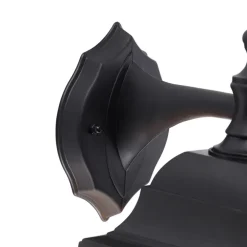 Buitenverlichting|Wandlampen-QAZQA wandlampen buiten capital zwart e27