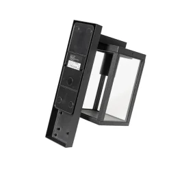 QAZQA wandlampen buiten charlois zwart e27
