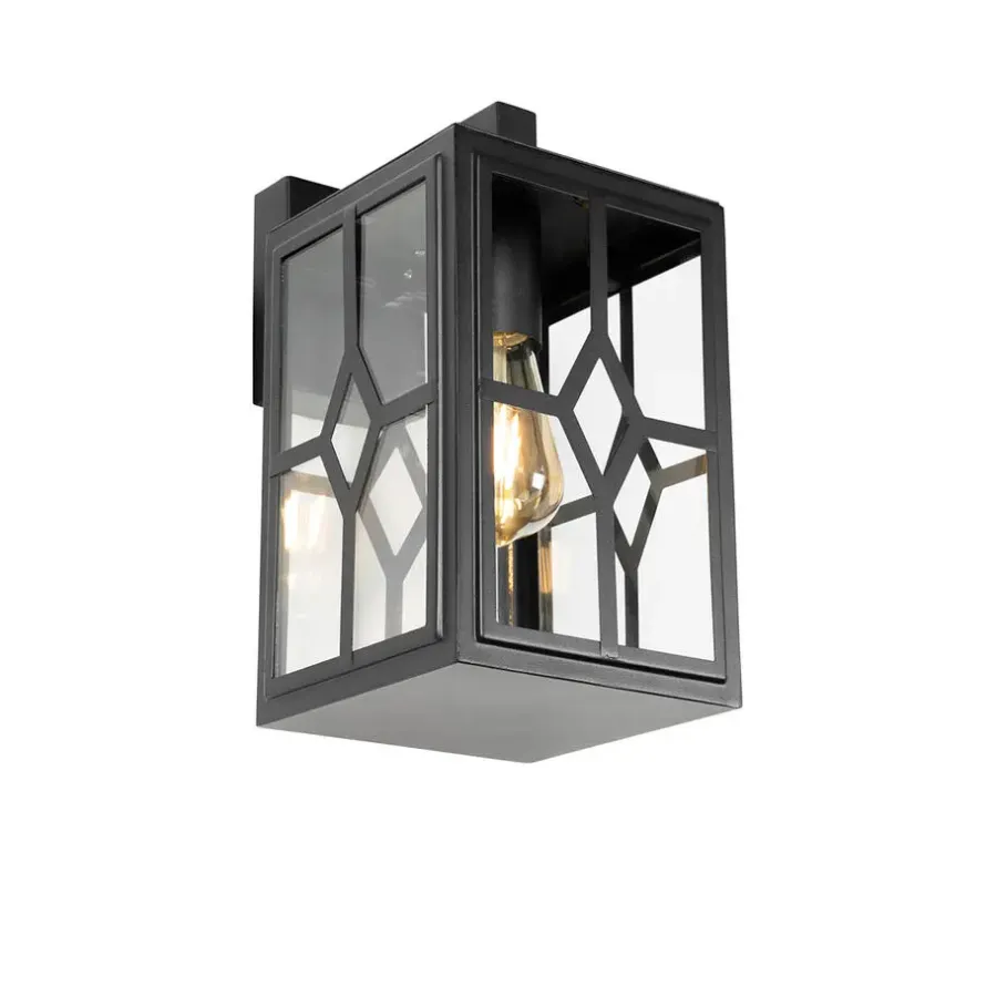 Wandlampen-QAZQA wandlampen buiten dover zwart e27
