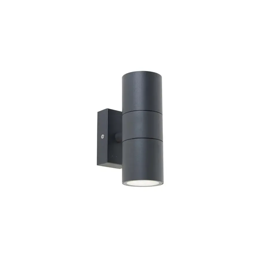 QAZQA wandlampen buiten duo grijs gu10