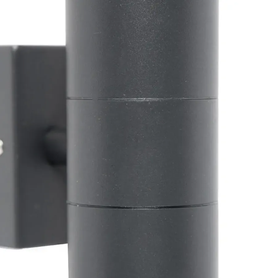 QAZQA wandlampen buiten duo grijs gu10