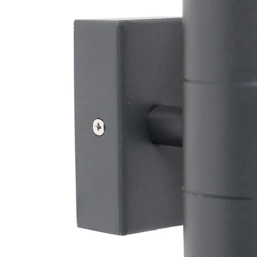 QAZQA wandlampen buiten duo grijs gu10