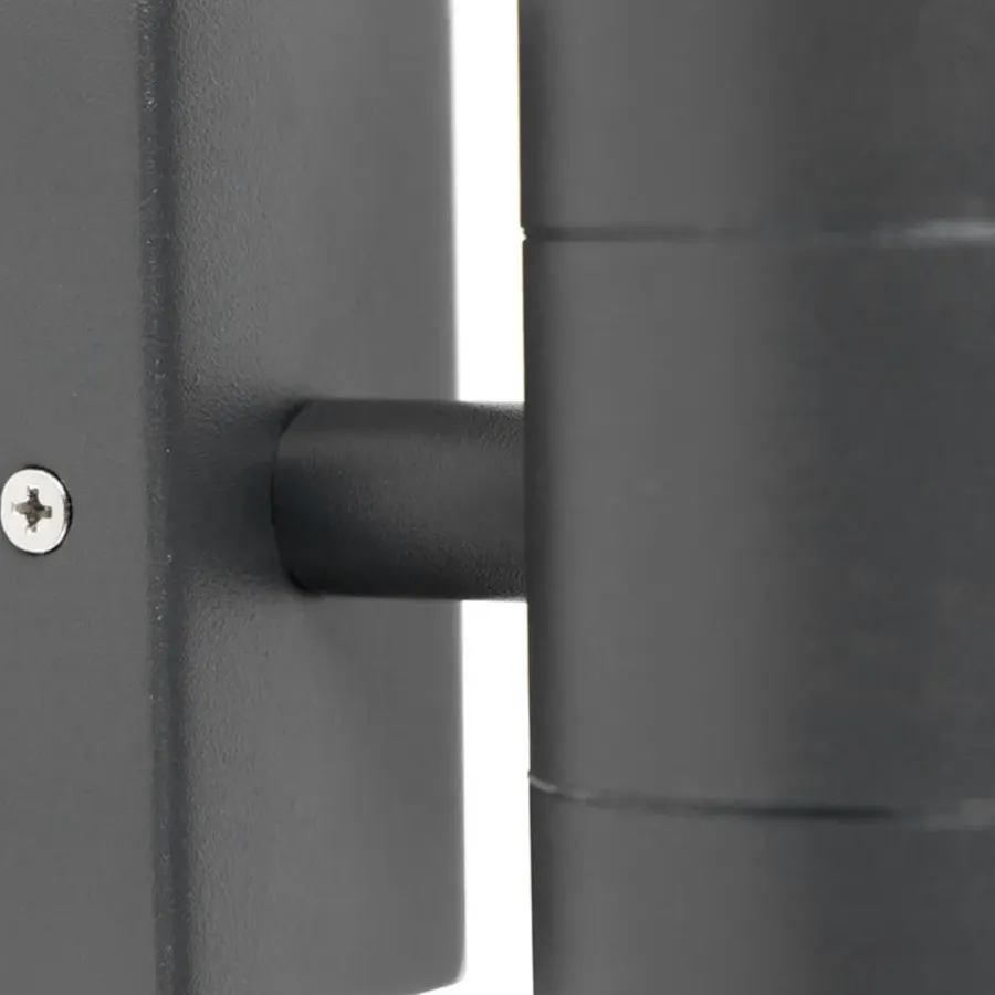 QAZQA wandlampen buiten duo grijs gu10