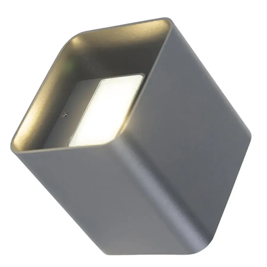 Wandlampen-QAZQA wandlampen buiten evi grijs geïntegreerde led