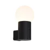 Buitenverlichting|Wandlampen-QAZQA wandlampen buiten huma zwart e27