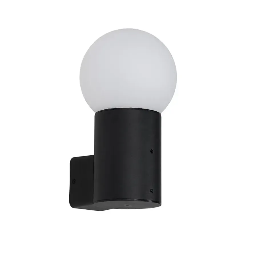 Buitenverlichting|Wandlampen-QAZQA wandlampen buiten huma zwart e27
