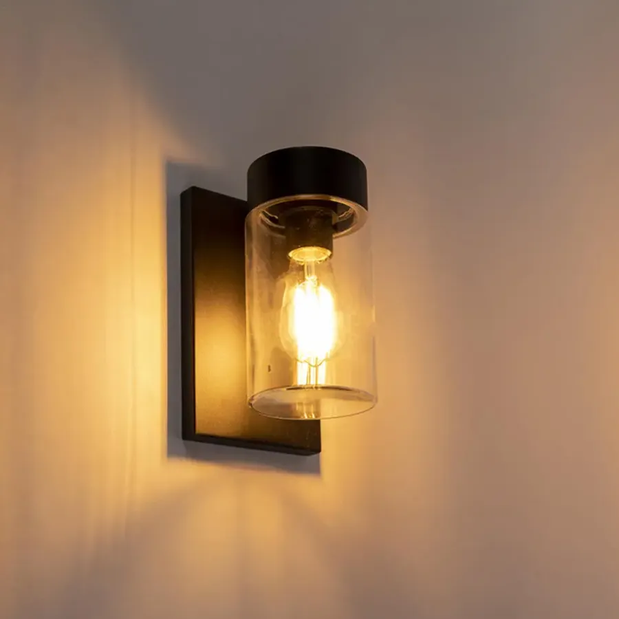 Wandlampen-QAZQA wandlampen buiten jarra zwart e27