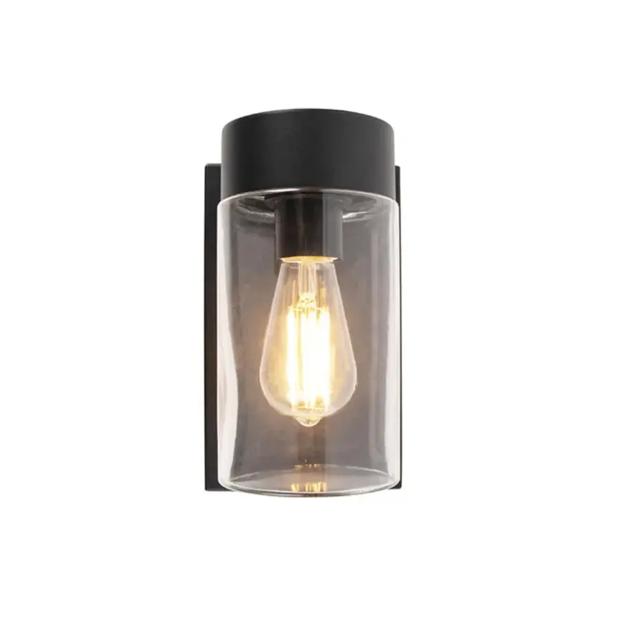 Wandlampen-QAZQA wandlampen buiten jarra zwart e27