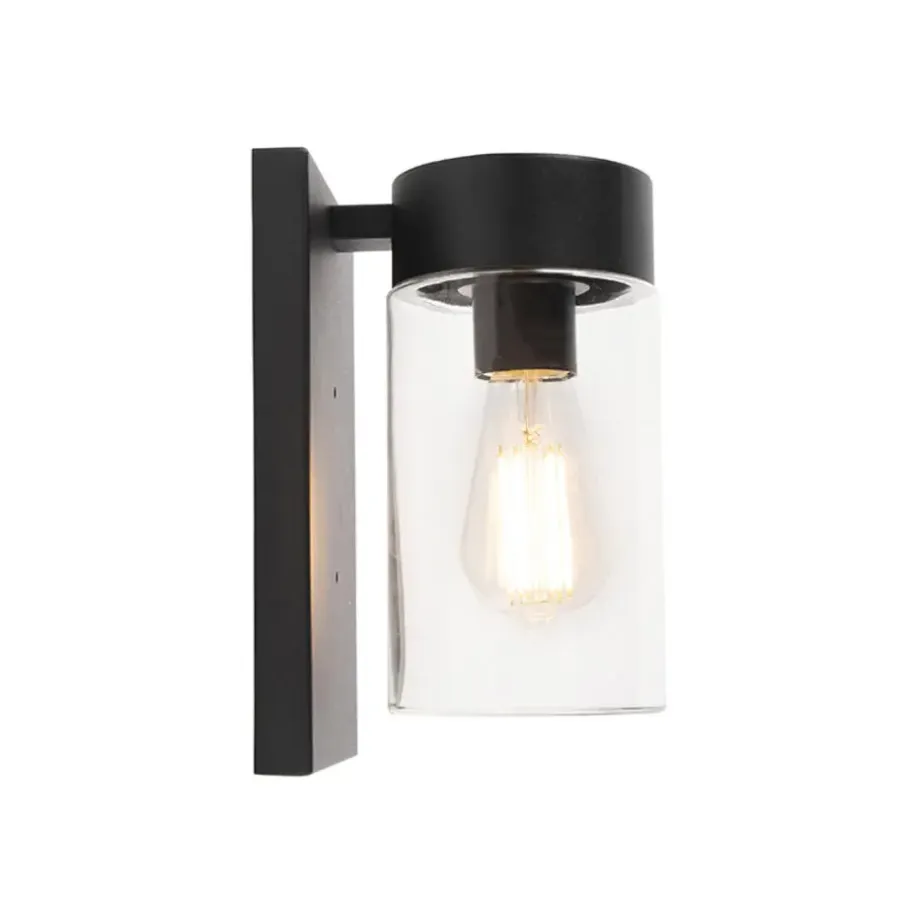 Wandlampen-QAZQA wandlampen buiten jarra zwart e27