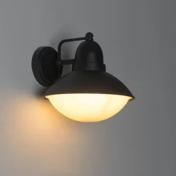 Buitenverlichting-QAZQA wandlampen buiten marcel zwart e27