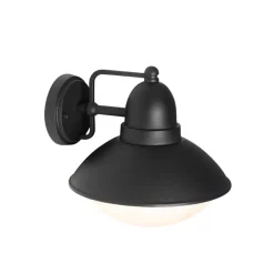 Buitenverlichting-QAZQA wandlampen buiten marcel zwart e27