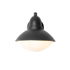 Buitenverlichting-QAZQA wandlampen buiten marcel zwart e27