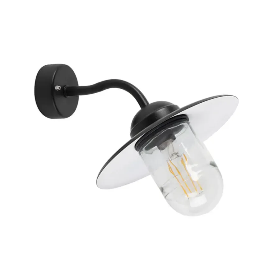 QAZQA wandlampen buiten munich zwart e27
