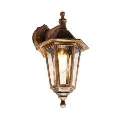 Wandlampen-QAZQA wandlampen buiten new haven goudkleurig e27