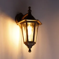 Wandlampen-QAZQA wandlampen buiten new haven goudkleurig e27
