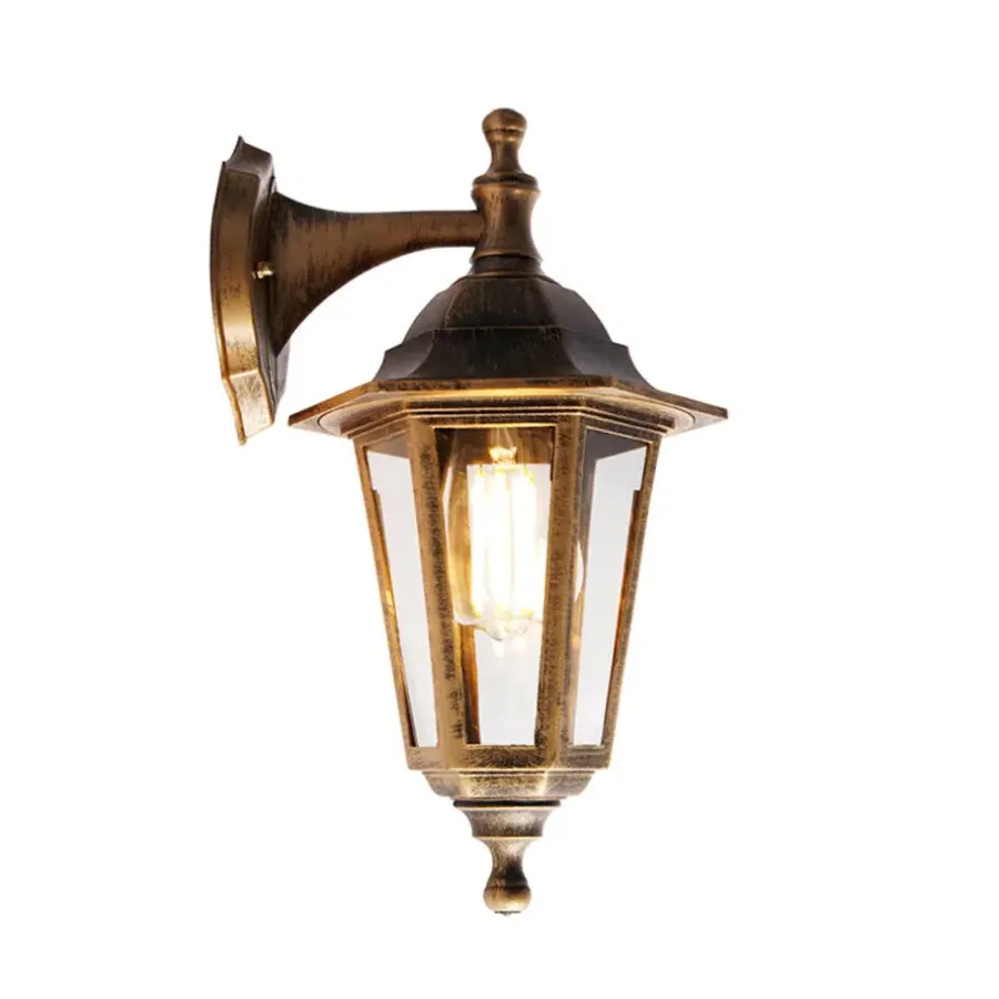 Wandlampen-QAZQA wandlampen buiten new haven goudkleurig e27