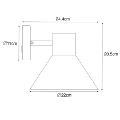 Wandlampen-QAZQA wandlampen buiten natas bronskleurig e27