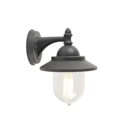 QAZQA wandlampen buiten oxford grijs e27